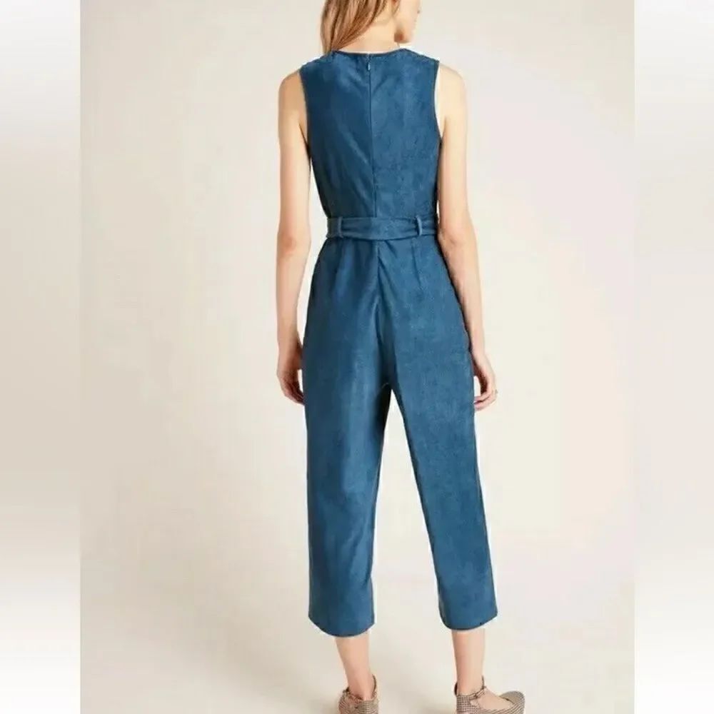 Anthropologie faux suede jumpsuit NWT - Picture 2 of 9